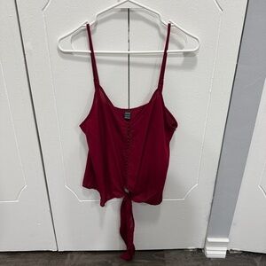NWOT SHEIN Red Tie Tank Top